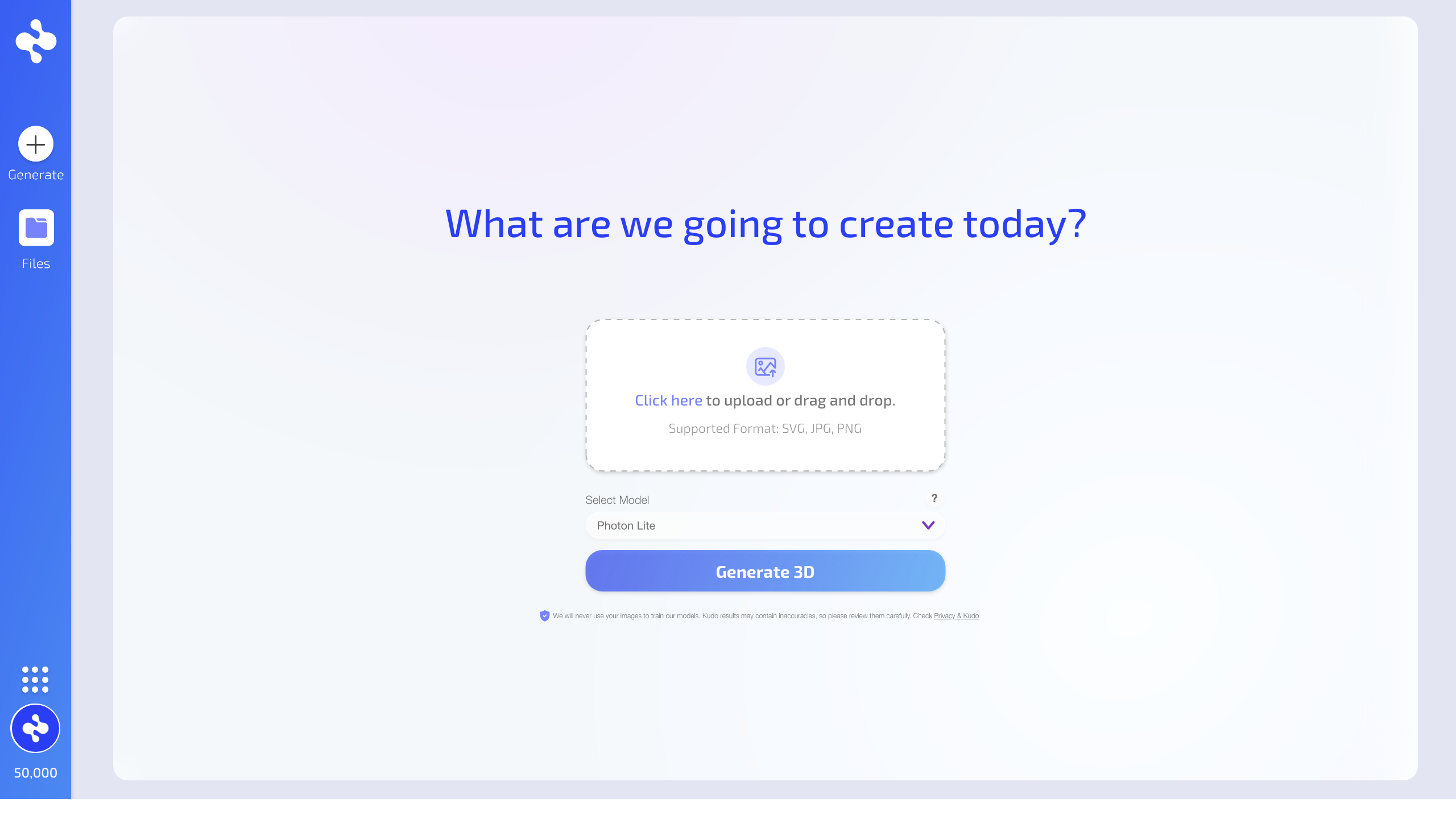 Interfaz de Kudo Platform